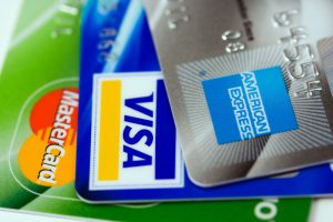 American express, visa and mastercard