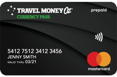 Travel Money Oz Currency Pass Travel Card Close up Travel Money Oz Currency Pass Travel Card