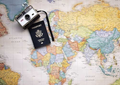 MAp of usa passports