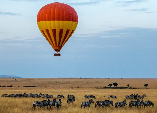 africa safari hot air balloon