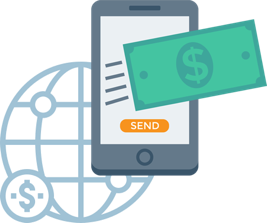 Phone World Dollar 223 Bank-to-bank - receiving money into your bank account