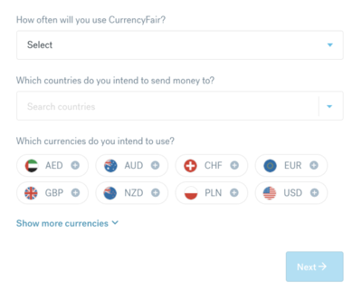 How to send money overseas with CurrencyFair -  Step 3