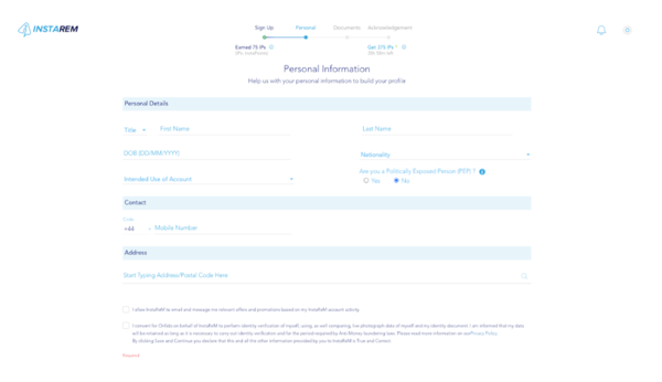 How to transfer money with InstaReM - Step 2