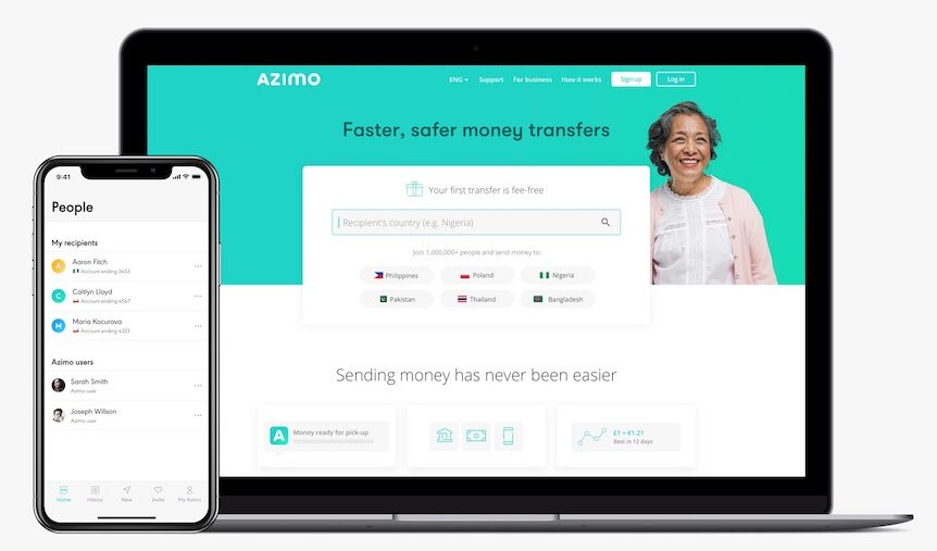 Azimo Review Desktop and Mobile